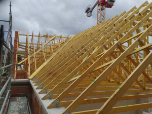 Photo de galerie - Pose de charpente industriel 