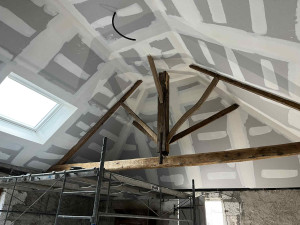 Photo de galerie - Placo et bandes finis sur une cathédrale 