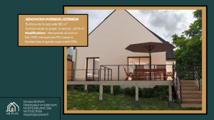 Photo de galerie - Rénovation totale sur Arradon. 
- Insertion du projet dans son environnement. 