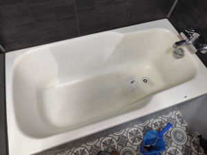 Photo de galerie - Peinture d'une baignoire avant