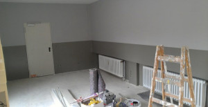 Photo de galerie - Peintures effet soubassement moderne deux ton 