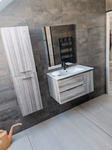 Photo de galerie - Ensemble meuble salle de bain + raccordement plomberie 