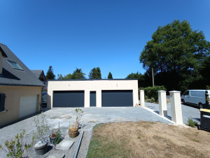 Photo de galerie - Construction d'un garage et enduit de finition 