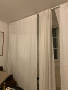 Photo de galerie - Pose de rideau à rail 