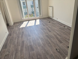 Photo de galerie - Pose du lino 