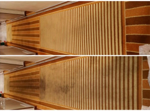 Photo de galerie - Nettoyage d’une moquette sur un bateau de croisière 