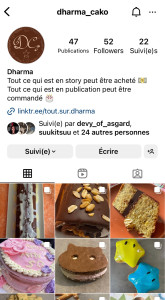 Photo de galerie - Mon compte Instagram regroupant mes pâtisseries