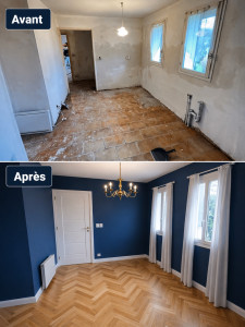 Photo de galerie - Réalisation peinture intérieure ? Avant / Après – résultat propre et professionnel