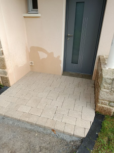 Photo de galerie - Réalisation d'un seuil d'entrée 