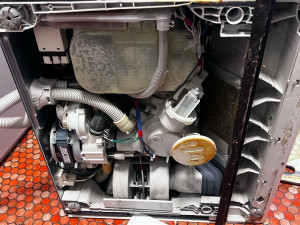 Photo de galerie - Remplacement pompe de cyclage Miele 