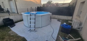 Photo de galerie - Montage piscine hors sol 