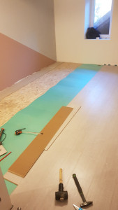 Photo de galerie - Préparation du sol et pose de parquet 
