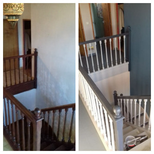 Photo de galerie - Ratissage/ peinture sol/mur/escalier 