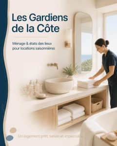 Photo de galerie - Les Gardiens de la Côte assurent l’entretien de votre location saisonnière entre chaque rotation, afin de garantir un logement propre, soigné et prêt à accueillir vos prochains voyageurs.

