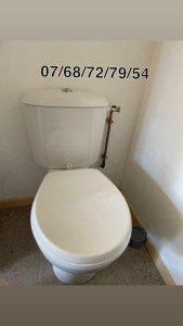 Photo de galerie - Installation d’un pack WC, avec reprise d’alimentation en cuivre 