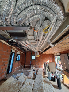 Photo de galerie - Pose d'un gainable pour climatisé la maison piece par pièce 

