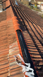 Photo de galerie - Pose d’un closoir ventilé + nouveau faîtage 