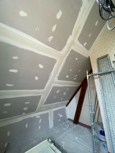 Photo de galerie - Pose les plaques des  plâtres et les joints 