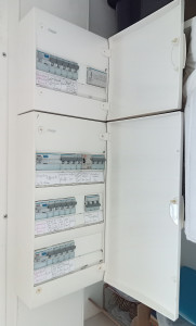 Photo de galerie - Tableau 4 rangées Hager pour une maison de 140m²