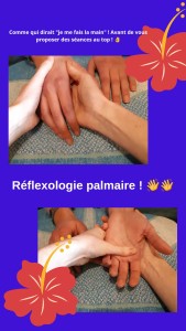 Photo de galerie - Je vous proposes également de la réflexologie palmaire bien-être. :) Formée par une réflexologue du Centre de Formation Koréva en Mars 2021