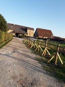 Photo réalisation - Paysagiste - Aménagement du jardin - Aurelien - Champagney : Pose de barrière bois en autoclave