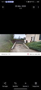 Photo de galerie - Réalisation d'une descente de garage en mur bancher (a# suivre ..