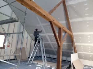 Photo de galerie - Rénovation du mur avec des placaux

