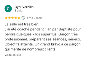 Photo de galerie - Avis client 