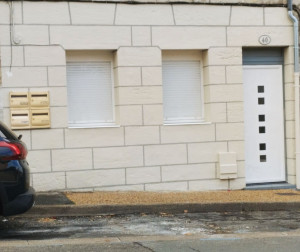 Photo de galerie - Peinture façade RDC avec marquage des joint 
