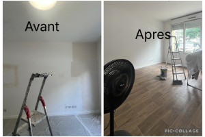 Photo de galerie - Rénovation une salon 20 mettre carre