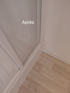 Photo de galerie - Décrassage et desincrustation calcaire et moisissure bac de douche 