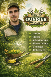 Photo de galerie - Entretien des espaces verts, tonte taille de haie, désherbage debrousaillege,...