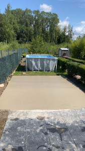 Photo de galerie - Dalle béton, 5 m sur quatre 