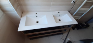 Photo de galerie - Pose et raccordement double vasque