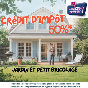 Photo de galerie - Service à la personne : jardin et petit bricolage 
crédit d’impôt possible selon les conditions 