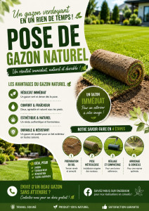 Photo de galerie - Flyer Pose gazon naturel 