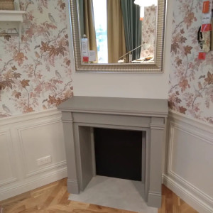 Photo de galerie - Fabrication cheminée bois sur mesures 