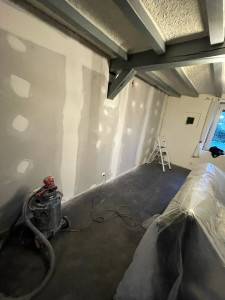 Photo de galerie - Pose de placo , bande de calicot 