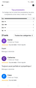Photo de galerie - Je vous partage avec plaisir les retours de mes clients concernant mes services de ménage et repassage, reçus sur un autre support.
