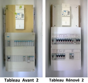 Photo de galerie - Tableau électrique avant/ après 