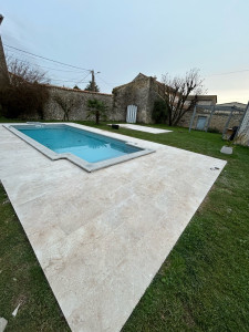 Photo de galerie - Carrelage travertin 