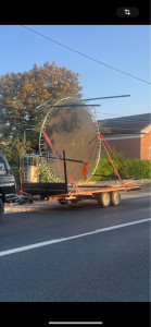 Photo de galerie - Transport d’un trampoline 4m de diamètres 