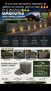 Photo de galerie - Réalisation de mur en gabions 