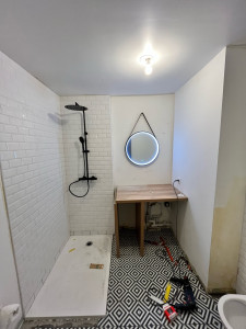 Photo de galerie - Réfection totale de salle de bain en cours