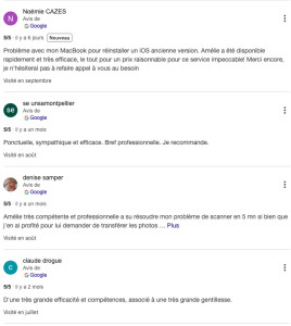 Photo de galerie - Quelques avis clients... 