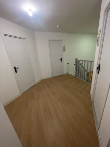 Photo de galerie - Installation des portes et du parquet stratifié plus peinture