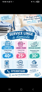 Photo de galerie - Disponible sur marseille je propose une offre decouvert sur tout les prestations de linge et repassage a moins 50% pour les premiers client qui me feront confiance 