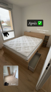 Photo de galerie - Lit mosaik avec option (Conforama)