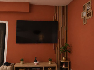 Photo de galerie - Home stagging d'un salon a moindre coup
