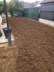 Photo de galerie - Nettoyage d'un terrain pour remettre du gazon le client très satisfait